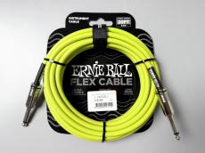 ERNIE BALL Flex Instrument Cable Straight/Straight 20ft - Green