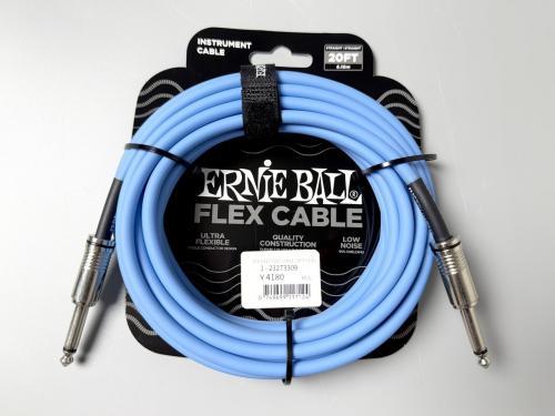 ERNIE BALL Flex Instrument Cable Straight/Straight 20ft - Blue