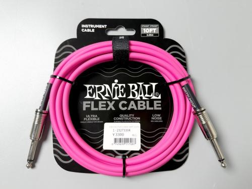 ERNIE BALL Flex Instrument Cable Straight/Straight 10ft - Pink