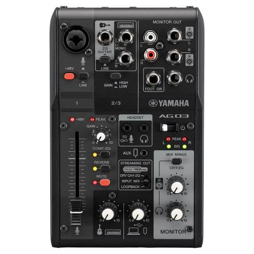 YAMAHA AG03 MK2 Black(ブラック) 配信用ミキサー ミキシングコンソール ウェブキャスティングミキサー