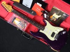 Fender Custom Shop Custom Deluxe HB S-1 Stratocaster Relic with Closet Classic Hardware Magenta Sparkle ★GW SALE☆_2