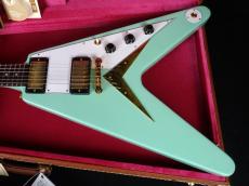 Gibson 1958 Korina Flying V Reissue VOS Kerry Green White Pickguard GH ★GW SALE☆_4
