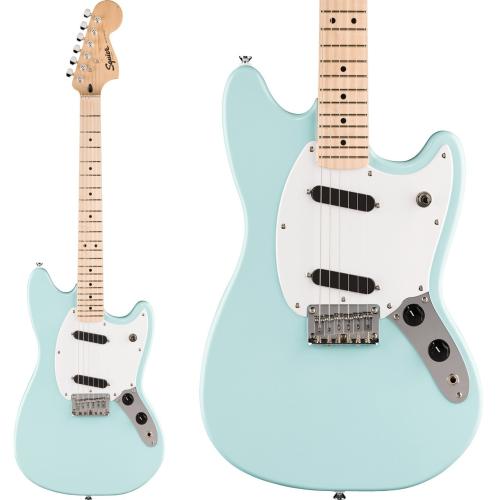 Squier Sonic Mustang Maple Fingerboard White Pickguard Daphne Blue