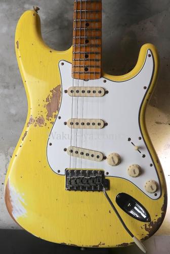 Fender Custom Shop '69 Stratocaster Heavy Relic Reverse Headstock / Aged Canary Yellow