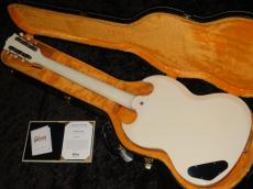 Gibson Custom Shop Murphy Lab 1963 SG Junior Lightning Bar Ultra Light Aged PSL : Polaris White_2