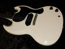 Gibson Custom Shop Murphy Lab 1963 SG Junior Lightning Bar Ultra Light Aged PSL : Polaris White_4