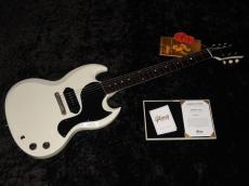 Gibson Custom Shop Murphy Lab 1963 SG Junior Lightning Bar Ultra Light Aged PSL : Polaris White_6