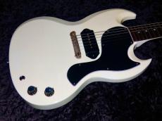 Gibson Custom Shop Murphy Lab 1963 SG Junior Lightning Bar Ultra Light Aged PSL : Polaris White_7