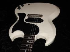 Gibson Custom Shop Murphy Lab 1963 SG Junior Lightning Bar Ultra Light Aged PSL : Polaris White_8