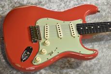 Fender Custom Shop 1963 Stratocaster Relic Aged Fiesta Red R141994【特注モデル、漆黒指板個体】_8