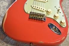 Fender Custom Shop 1963 Stratocaster Relic Aged Fiesta Red R141994【特注モデル、漆黒指板個体】_10