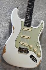 Fender Custom Shop 1963 Stratocaster Relic Aged Olympic White R141742【特注モデル、漆黒指板個体】