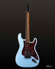 Shue Guitars New Classic S Custom Black Hardware w. Iron Wood Neck / Sonic Blue / 3.29kg_3