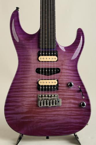 Marchione Guitars Set Neck Carve Top 1pcs Figured Maple African Mahogany H/S/H Trans Blue