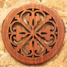 LUTE HOLE #3 Mahogany