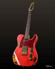 Shue Guitars New Classic T Time Machine 80 / Fiesta Red over Sunburst / 3.28kg_2
