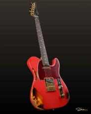 Shue Guitars New Classic T Time Machine 80 / Fiesta Red over Sunburst / 3.28kg_3