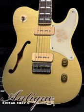 Bruno Guitars TN-295 Semi-Hollow 2024 Brass Powder Gold Aged /Figured Mahogany /Hard Maple 2.64kg "No-Used Mint"_2