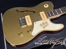 Bruno Guitars TN-295 Semi-Hollow 2024 Brass Powder Gold Aged /Figured Mahogany /Hard Maple 2.64kg "No-Used Mint"_4