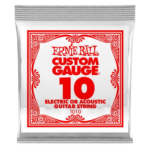 ERNIE BALL 1010 エレキギター/アコギ弦 010 プレーンスチール 【バラ弦1本】