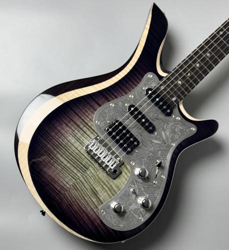 Astrum Guitars Aries Matel SSH Piezo -Charcoal to Purple Burst- 【Piezo搭載】【アルミピックガード】