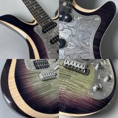 Astrum Guitars Aries Matel SSH Piezo -Charcoal to Purple Burst- 【Piezo搭載】【アルミピックガード】_3