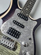 Astrum Guitars Aries Matel SSH Piezo -Charcoal to Purple Burst- 【Piezo搭載】【アルミピックガード】_4