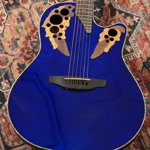 Ovation Celebrity Elite Exotic Mid Depth CE44P-8TQ (Blue Tranceparent Quilt)【特価】