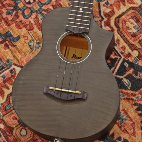 Ibanez UEW12E / BIF (Black Ice Flat ) 【エレクトリック・コンサートウクレレ】【スポット品】
