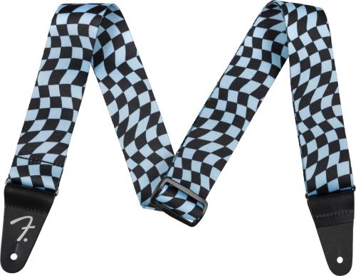 Fender Wavy Checkerboard Polyester Strap Blue