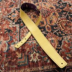 moody 2.5" Faux Gator Leather Backed Guitar Strap - Purple/Cream Standard_3