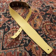 moody 2.5" Faux Gator Leather Backed Guitar Strap - Orange/Cream Standard_3