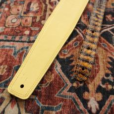 moody 2.5" Faux Gator Leather Backed Guitar Strap - Orange/Cream Standard_5