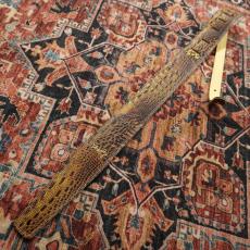 moody 2.5" Faux Gator Leather Backed Guitar Strap - Orange/Cream Standard_7