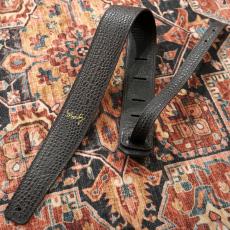 moody 2.5" Faux Gator Leather Backed Guitar Strap - DarkBrown/Black Standard_2