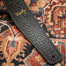moody 2.5" Faux Gator Leather Backed Guitar Strap - DarkBrown/Black Standard_6