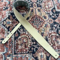 moody 2.5" Suade Backed Guitar Strap -  LightGreen/Cream Standard_3