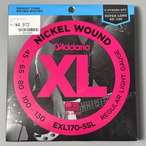 D'addario EXL170-5SL 45-130 スーパーロングスケール【5弦用】