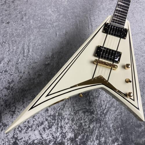Jackson Pro Series Rhoads RRT-3 -Ivory with Black Pinstripes-
