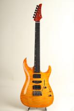 Marchione Guitars Neck-Through Carve Top 1pcs Figured Maple Top Mahogany H/S/H Trans Amber_2