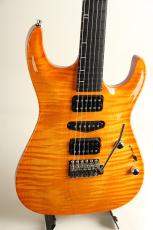 Marchione Guitars Neck-Through Carve Top 1pcs Figured Maple Top Mahogany H/S/H Trans Amber_3