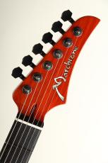 Marchione Guitars Neck-Through Carve Top 1pcs Figured Maple Top Mahogany H/S/H Trans Amber_6
