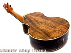 Kikolele コンサート カッタウェイ #87 オールドジャーマンスプルース/マスターグレードハワイアンカーリーコア_9