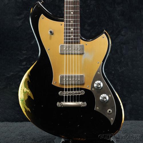 Novo Guitars Serus P2 Custom -Bull Black over Gold Top Gold Medium Distress- 【ミディアムスケール】