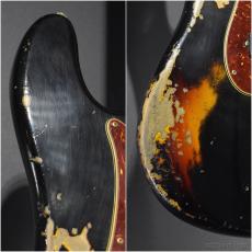 Fender Custom Shop 1966 Precision Bass Heavy Relic -Aged Black over Bleached 3 Tone Sunburst-【Limited Edition】_7