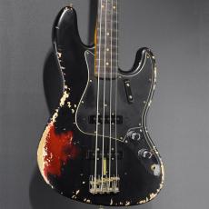 Fender Custom Shop 1961 Jazz Bass Heavy Relic -Black over CandyAppleRed-【4.08kg】【Custom Order】
