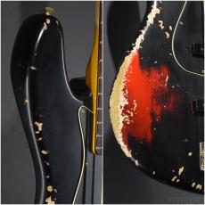 Fender Custom Shop 1961 Jazz Bass Heavy Relic -Black over CandyAppleRed-【4.08kg】【Custom Order】_3