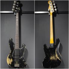 Fender Custom Shop 1961 Jazz Bass Heavy Relic -Black over ShorelineGold-【4.17kg】【Custom Order】_2