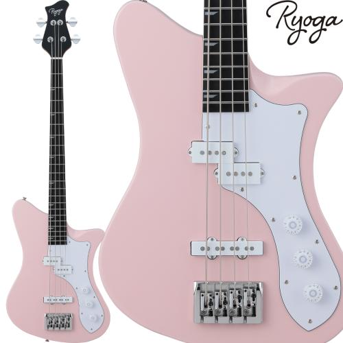 RYOGA SKATER-BASS Shell Pink エレキベース PJタイプ ベイクドメイプルネック ピンク