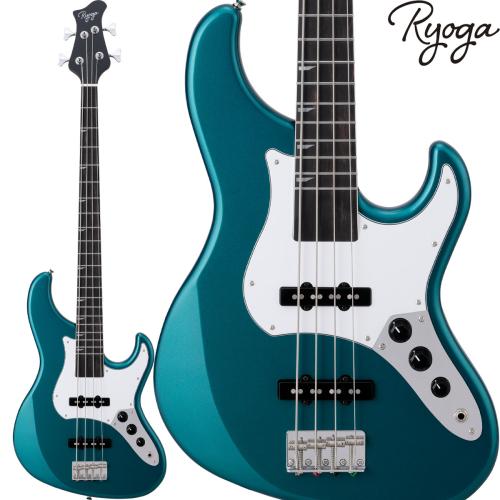 RYOGA VAL-BASS Ocean Turquoise Blue エレキベース ジャズベースタイプ ベイクドメイプルネック